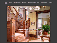 Tablet Screenshot of hinds-house.com